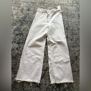 Zara Cream Wide Leg Pants